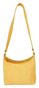 Brianna  kleine beige dames leren handtas 